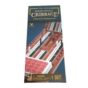 Solid Wood Deluxe Cribbage from Game Gallery Wooden Board Games - NEW
